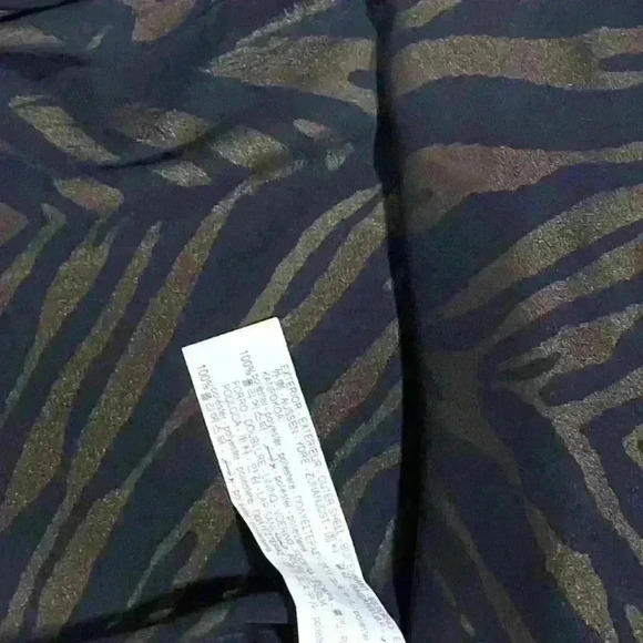 Zara Women's CropTop Blouse Black Brown Animal Print Back Chain Size Small - Picture 10 of 13